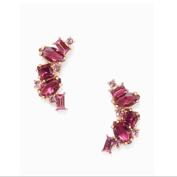 ♠️ Kate Spade Berry Multi Cluster Pave Earrings - Picture 3 of 5